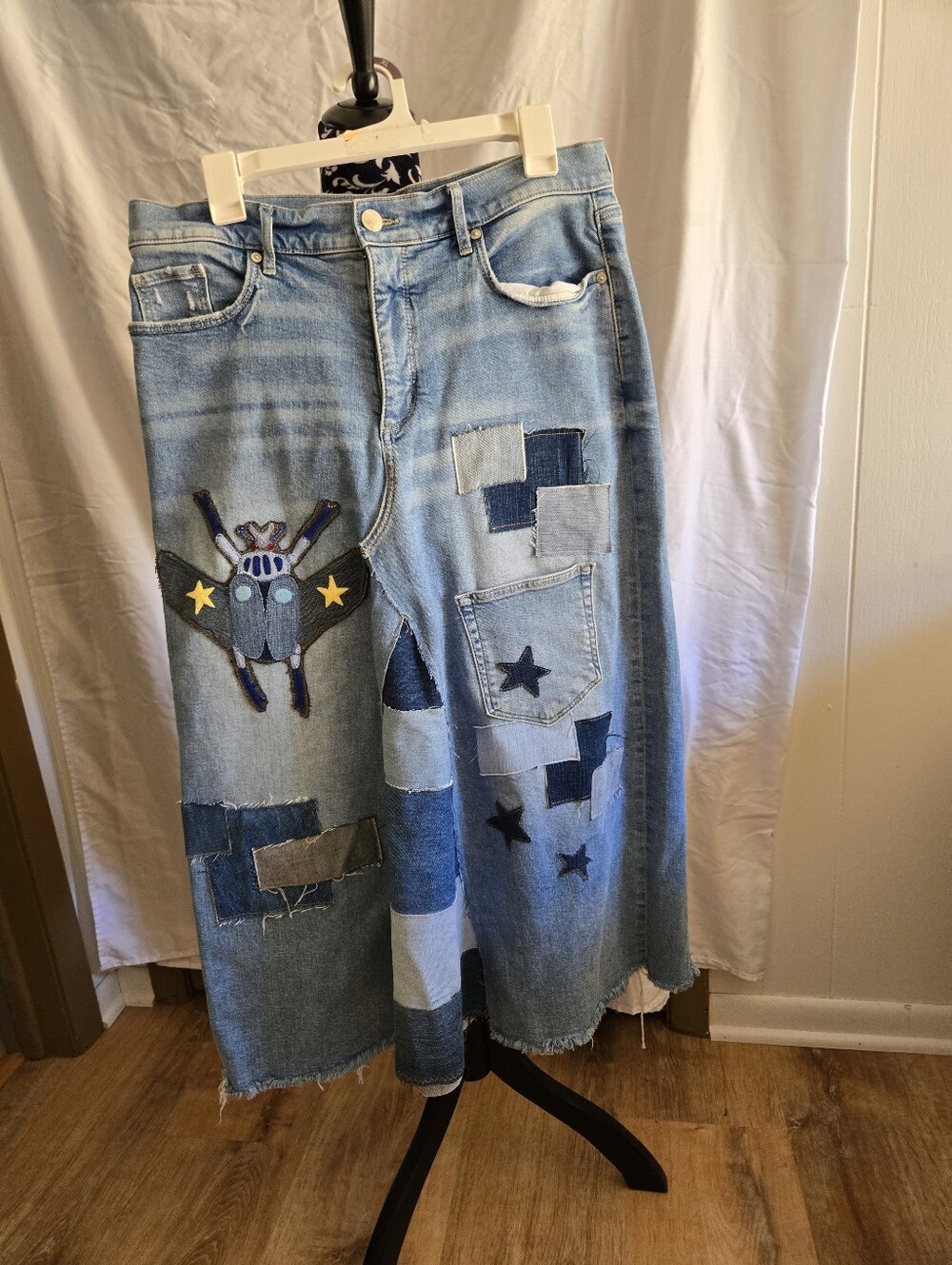 Handmade Upcycled Denim Skirt